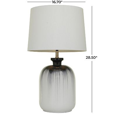 Stella & Eve White Glass Gourd Style Base Table Lamp