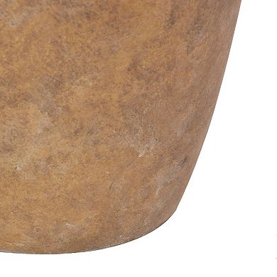 Stella & Eve Brown Ceramic Distressed Antique Style Pot Vase Room Table Lamp
