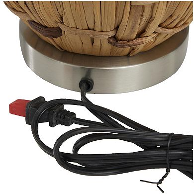 Stella & Eve Brown Seagrass Handmade Woven Table Lamp