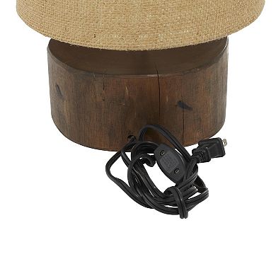 Stella & Eve Dark Brown Wood Table Lamp