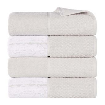 SUPERIOR 4 pc Lodie Cotton Plush Absorbent Bath Towel Set