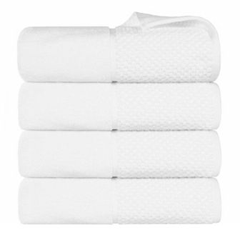 SUPERIOR 4 pc Lodie Cotton Plush Absorbent Bath Towel Set
