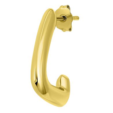 Aleure Precioso Geometric Shaped Half Hoop Earrings