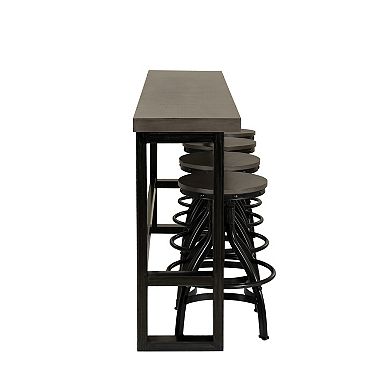 Linon Hawkford 5-Piece Adjustable Sofa Bar Stool & Table Set