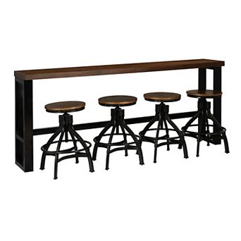 Linon Hawkford 5 pc Adjustable Sofa Bar Stool & Table Set