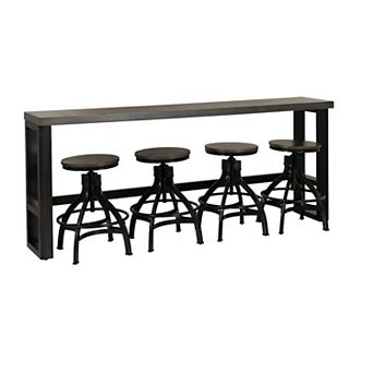 Linon Hawkford 5 pc Adjustable Sofa Bar Stool & Table Set