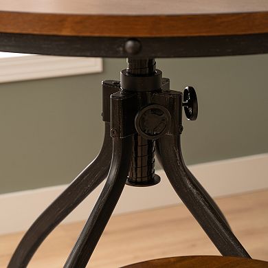 Linon Hawkford Adjustable Round Bar Table