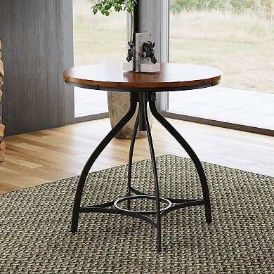 Linon Hawkford Adjustable Round Bar Table