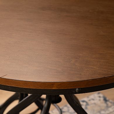 Linon Hawkford Adjustable Round Bar Table