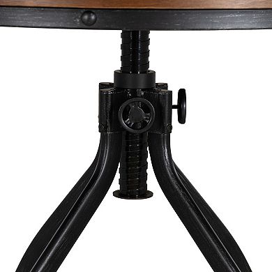 Linon Hawkford Adjustable Round Bar Table