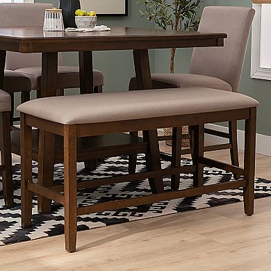 Linon Spiva Counter Backless Bench