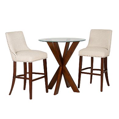 Linon Adler 3-pc. Pub Table & Chairs Dining Set