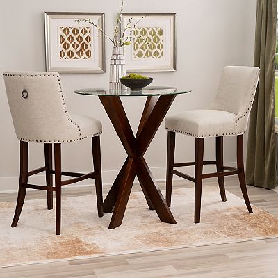 Linon Adler Pub Table Chairs Dining Set