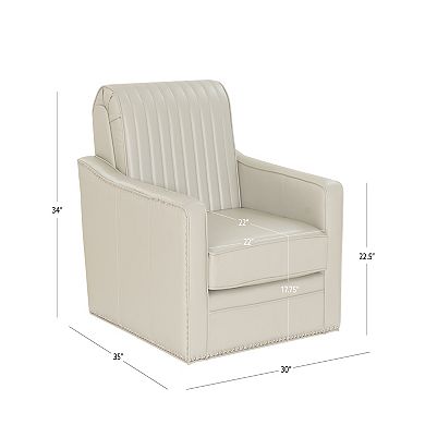 Linon Corin Swivel Accent Chair
