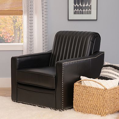 Linon Corin Swivel Accent Chair