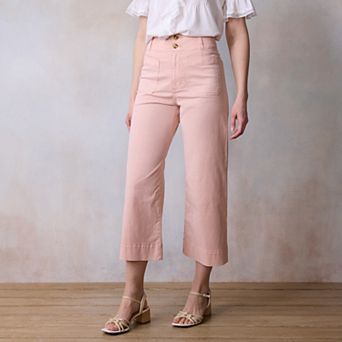 Petite LC Lauren Conrad Laguna Wide Leg Cropped Pants
