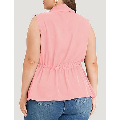 Women's Sleeveless Vest Plus Size Long Cardigan Vests Casual Open Front Coat Jacket With Pockets