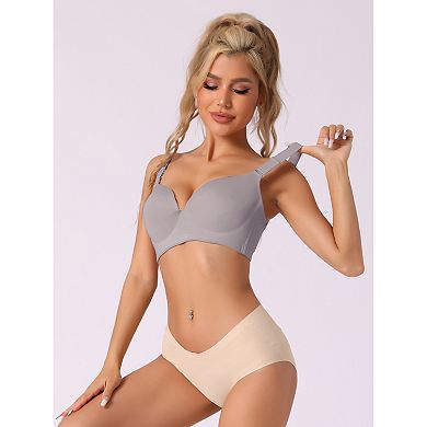 3 Packs Women's Adjustable Straps Lingerie Full Coverage Push Up Vest Bras