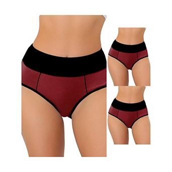 3 Packs Women's High Waist Tummy Control Panties, Available In Plus Sizes