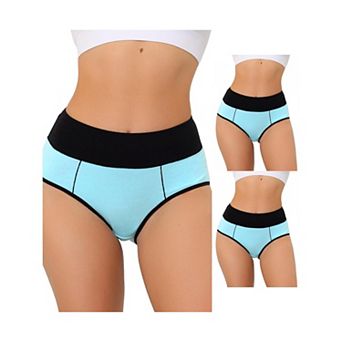 3 Packs Women's High Waist Tummy Control Panties, Available In Plus Sizes