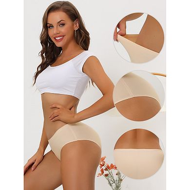 3 Packs Panties For Women Unlined Comfortable Underwear No Show Elastic Waist Brief