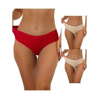 3 Packs Panties For Women Unlined Comfortable Underwear No Show Elastic Waist Brief