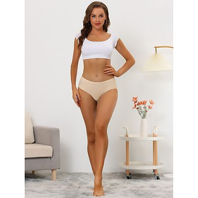 3 Packs Women's Panties Unlined Comfortable Underwear No Show Elastic Waist Brief