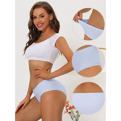 3 Packs Women's Panties Unlined Comfortable Underwear No Show Elastic Waist Brief