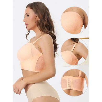 3 Packs Women's Wirefree Bras Strapless Breathable Push-up Support Bralette For Wedding Dress