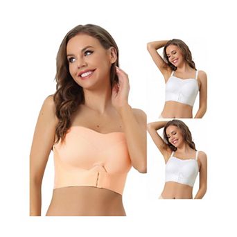 3 Packs Women's Wirefree Bras Strapless Breathable Push-up Support Bralette For Wedding Dress