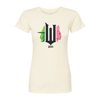 Juniors' Wicked Elphaba & Glinda Fitted Tee
