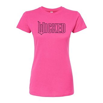 Juniors' Wicked Outline Logo Fitted Tee