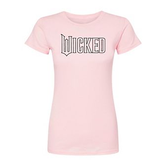 Juniors' Wicked Outline Logo Fitted Tee