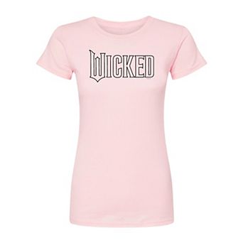 Juniors' Wicked Outline Logo Fitted Tee