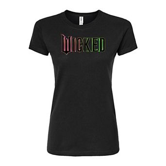 Juniors' Wicked Theatrical Logo Fitted Tee