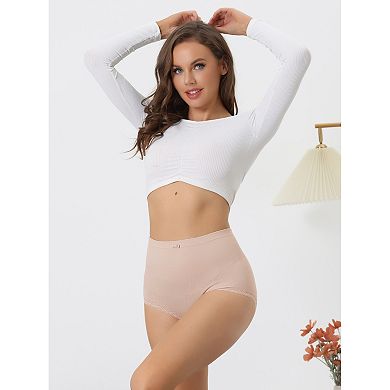 3 Packs Women's Soft High Waist Underwear Stretch Briefs Underpants Tummy Control Panties