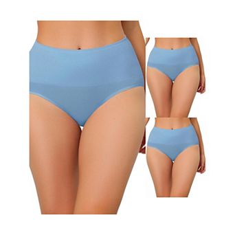 3 Packs Underwears For Women High Waist Shaping Tummy Control Panties Breathable Briefs