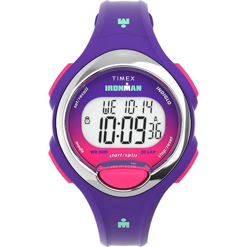 Timex® Women's Ironman® Essential 30 Lap Digital Watch - TW5M60500JT, Size: 34 mm, Purple