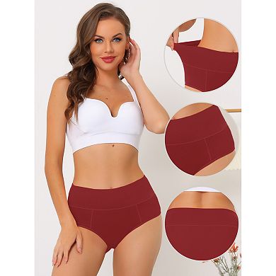 3 Packs Women's Cotton High-waist (available In Plus Size), Tummy Control Underwears