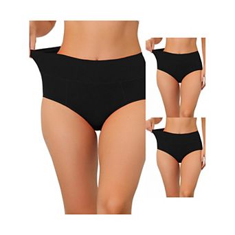 3 Packs Women's Cotton High-waist (available In Plus Size), Tummy Control Underwears