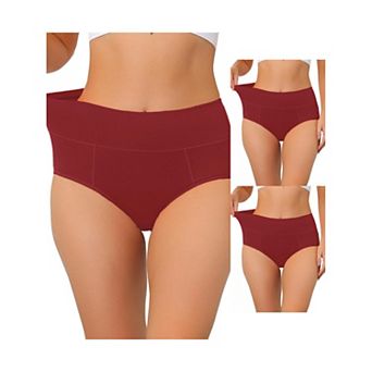 3 Packs Women's Cotton High-waist (available In Plus Size), Tummy Control Underwears