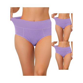 3 Packs Women's Cotton High-waist (available In Plus Size), Tummy Control Underwears