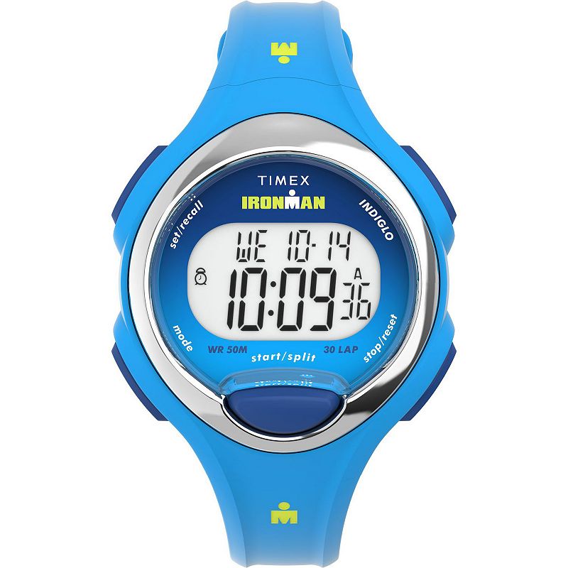 Timex® Women's Ironman® Essential 30 Lap Digital Watch - TW5M60300JT, Size: 34 mm, Blue