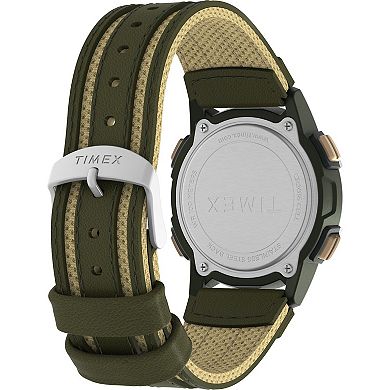 Timex® Men's Expedition Leather & Fabric Strap Digital Chronograph Watch - TW4B30300JT