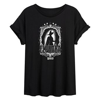 Juniors' Wicked Elphaba Portrait Oversized Tee