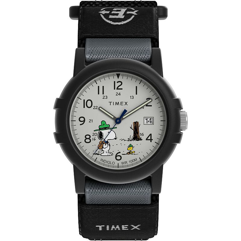 Timex® Unisex Expedition x Peanuts Beagle Scout Fast Wrap Strap Watch - TW4B29100JT, Men's, Size: 40 mm, Black