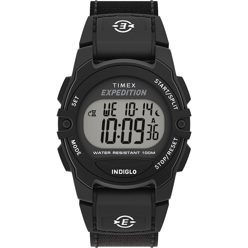 Timex® Expedition Fabric Strap Digital Chronograph Watch - TW4B28000JT, Women's, Size: 34 mm, Black