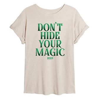 Juniors' Wicked Don't Hide Your Magic Oversized Tee