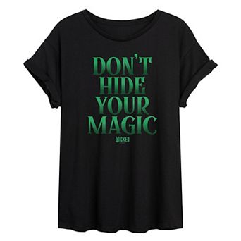 Juniors' Wicked Don't Hide Your Magic Oversized Tee