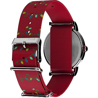 Timex Weekender® x Peanuts Snoopy Holiday Fabric Strap Watch
